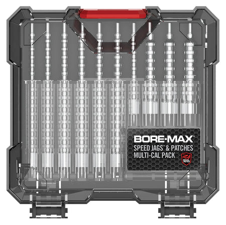 Real Avid Bore-Max Nickel-Plated Jag & Patch Set Multi-Caliber 500 Patches AVBMJAGS