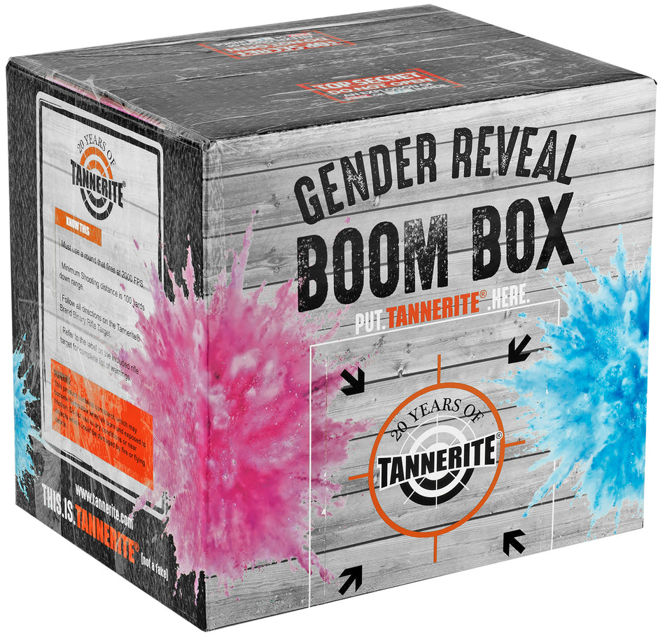 Tannerite GRKP Gender Reveal Boom Box, 1 lb Rifle Target with Pink Powder, 10 lb Powder