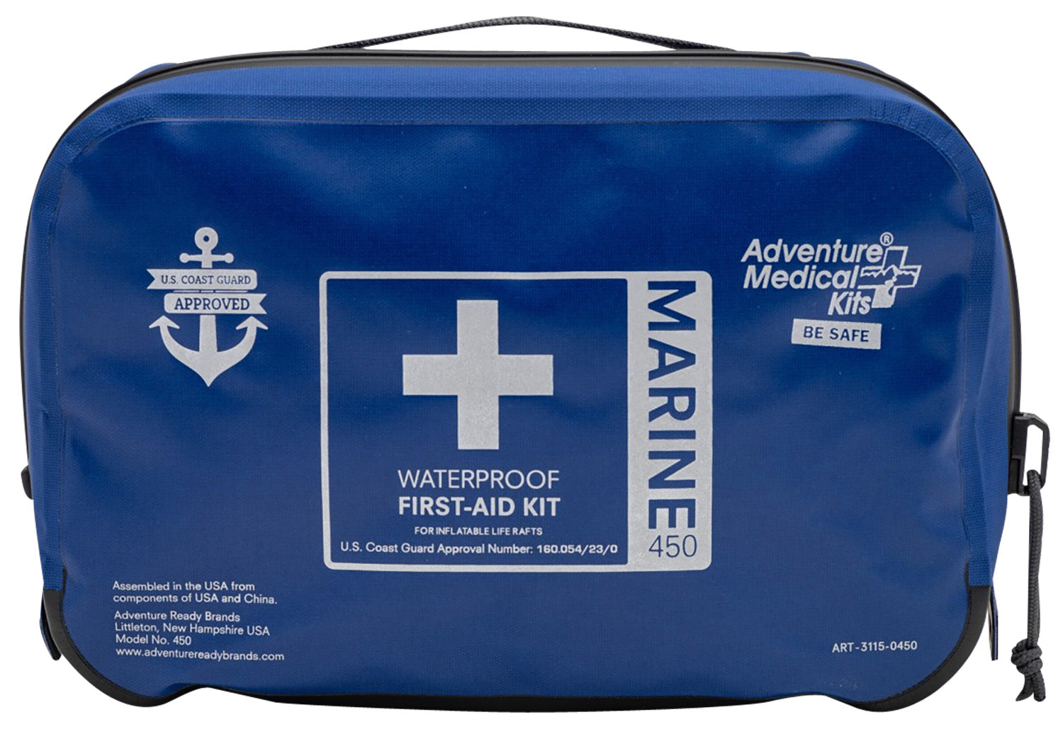 AMK Marine 450 Waterproof First Aid Kit with Marine Medicine Guide - Blue