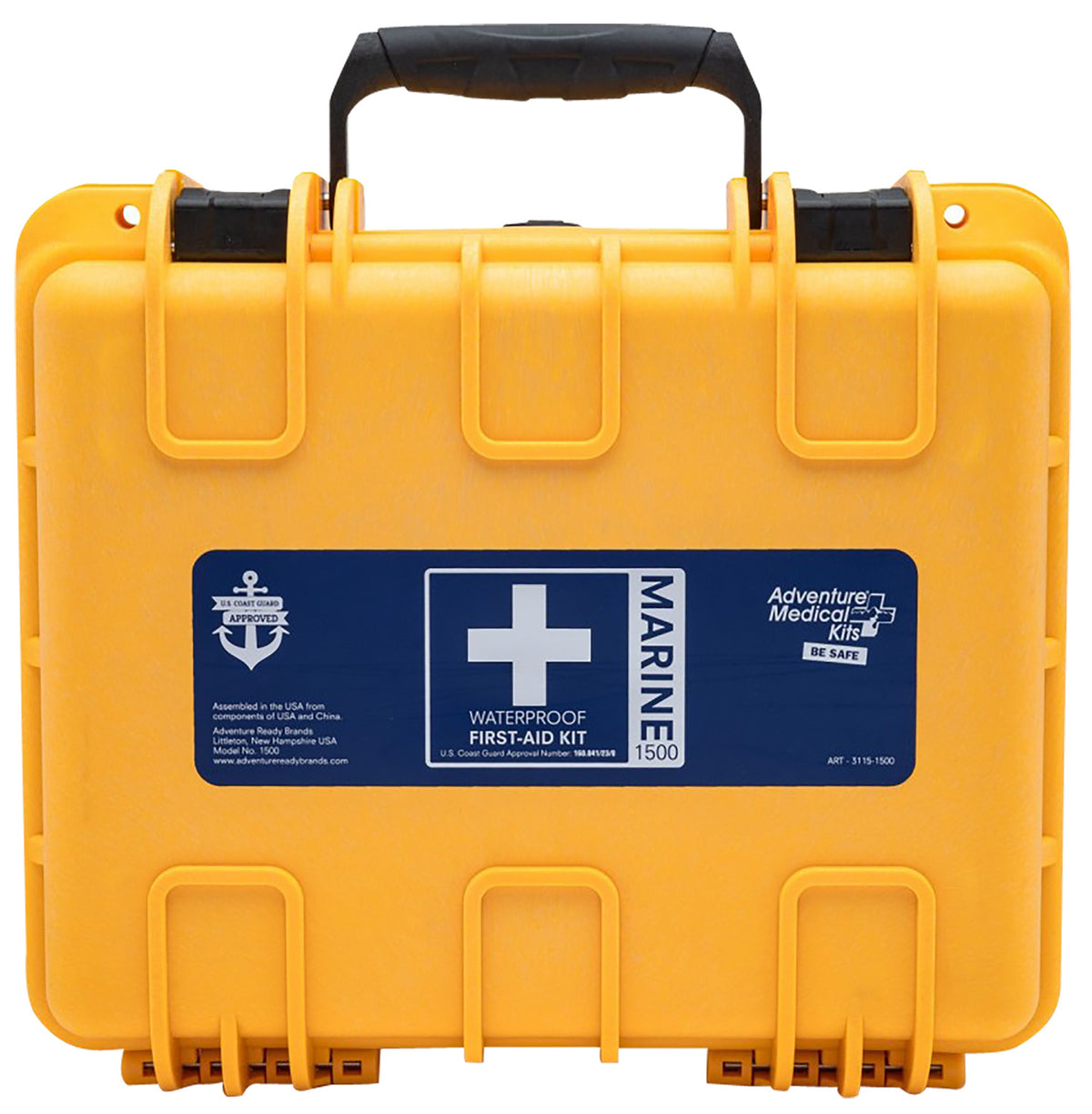 AMK Marine 600 First Aid Kit with Marine Medicine Guide - Waterproof Yellow