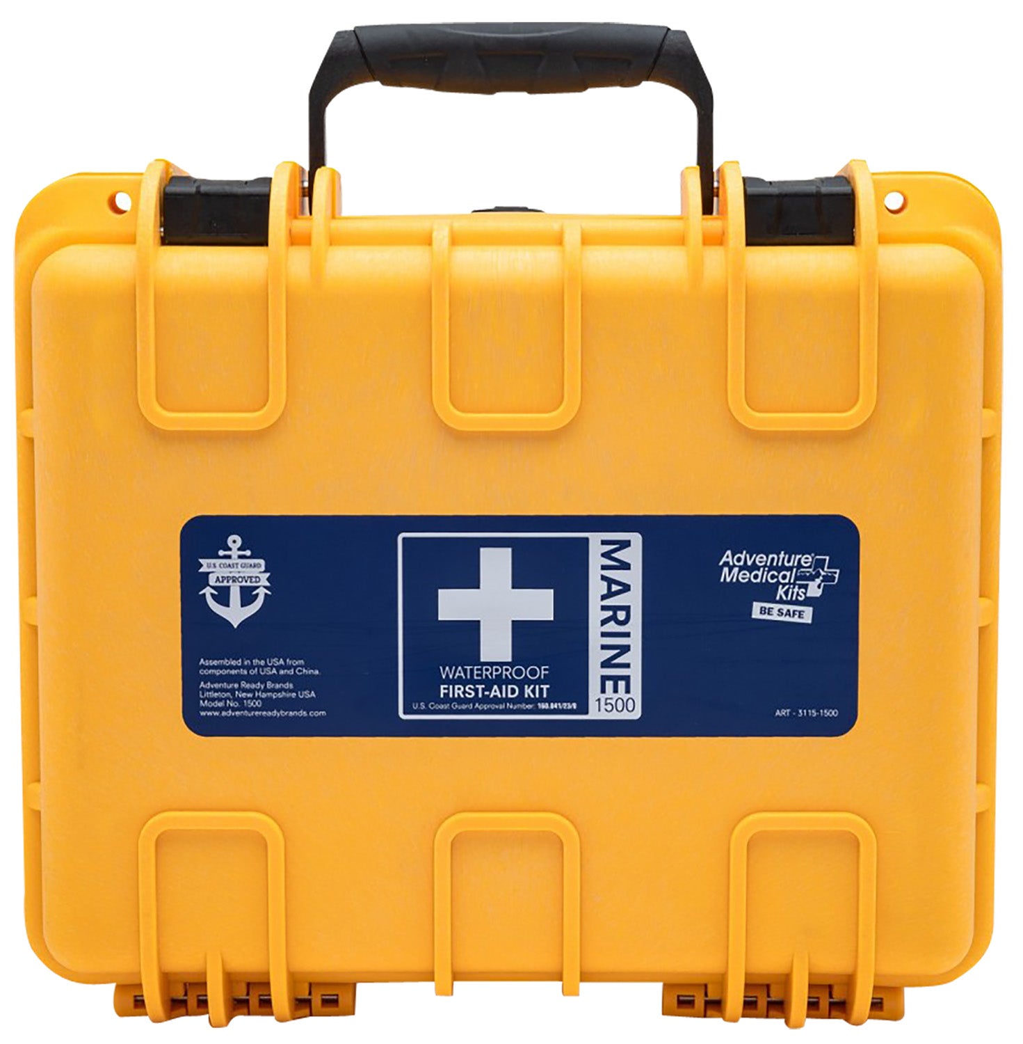 AMK Marine 600 First Aid Kit with Marine Medicine Guide - Waterproof Yellow