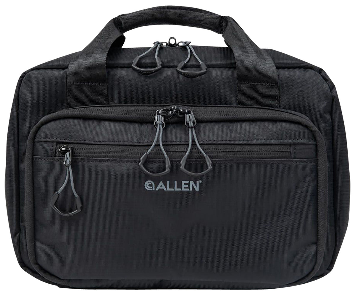 Allen 3639 Black Nylon Double Handgun Bag Holds 2 Subcompact Pistols & Accessories