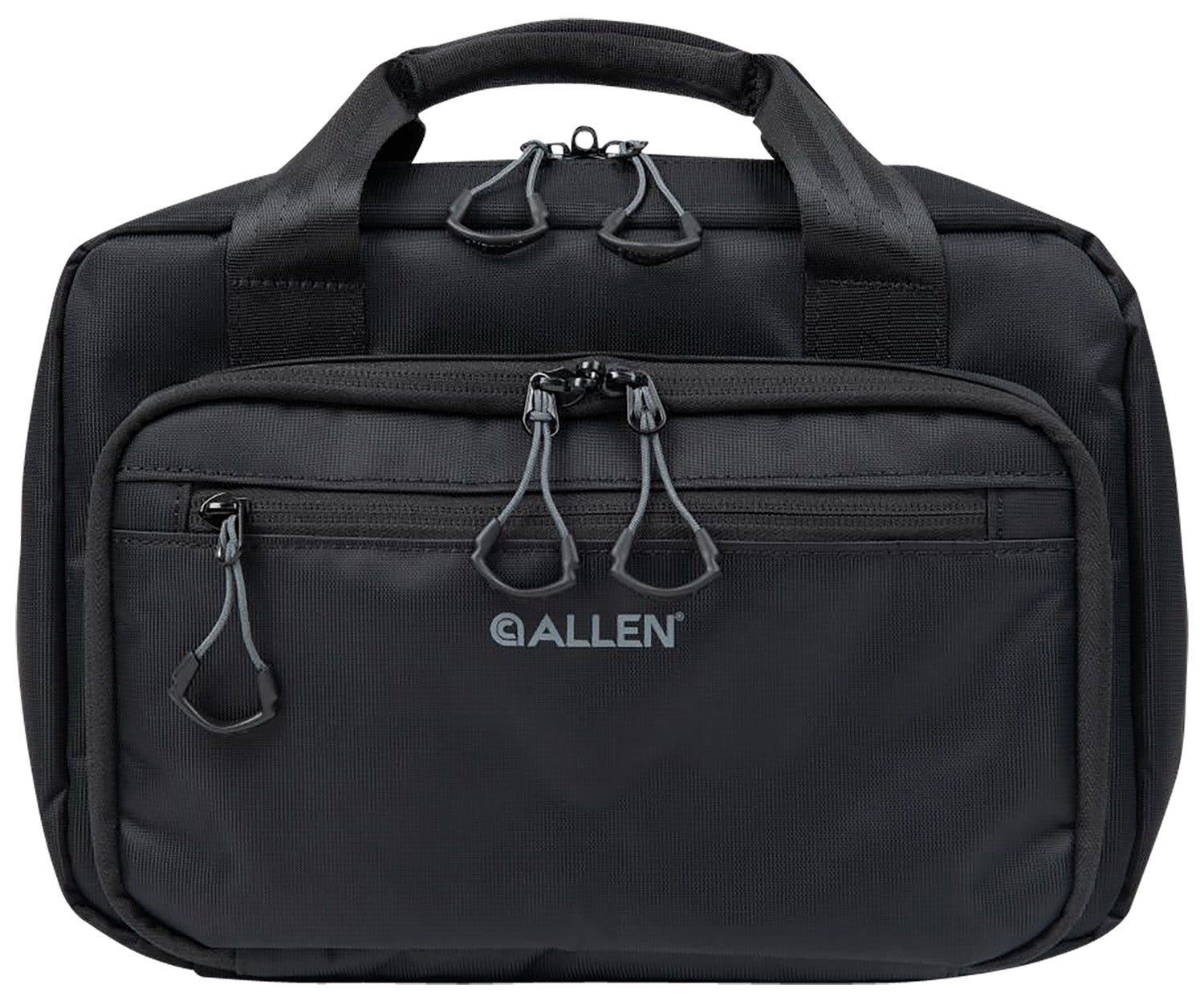 Allen 3639 Black Nylon Double Handgun Bag Holds 2 Subcompact Pistols & Accessories