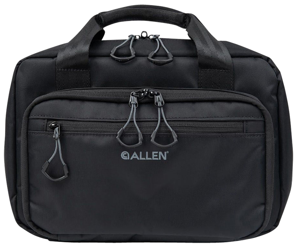 Allen 3639 Black Nylon Double Handgun Bag Holds 2 Subcompact Pistols & Accessories