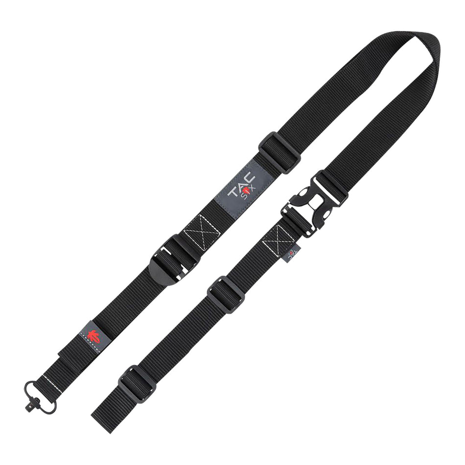 Tac Six Citadel 8493 Black Adjustable QD Double Point Rifle Sling Pull Tab