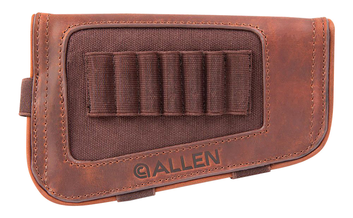 Allen 8517 New Castle Leather Buttstock Cartridge Carrier 7 Round Rifle Mount