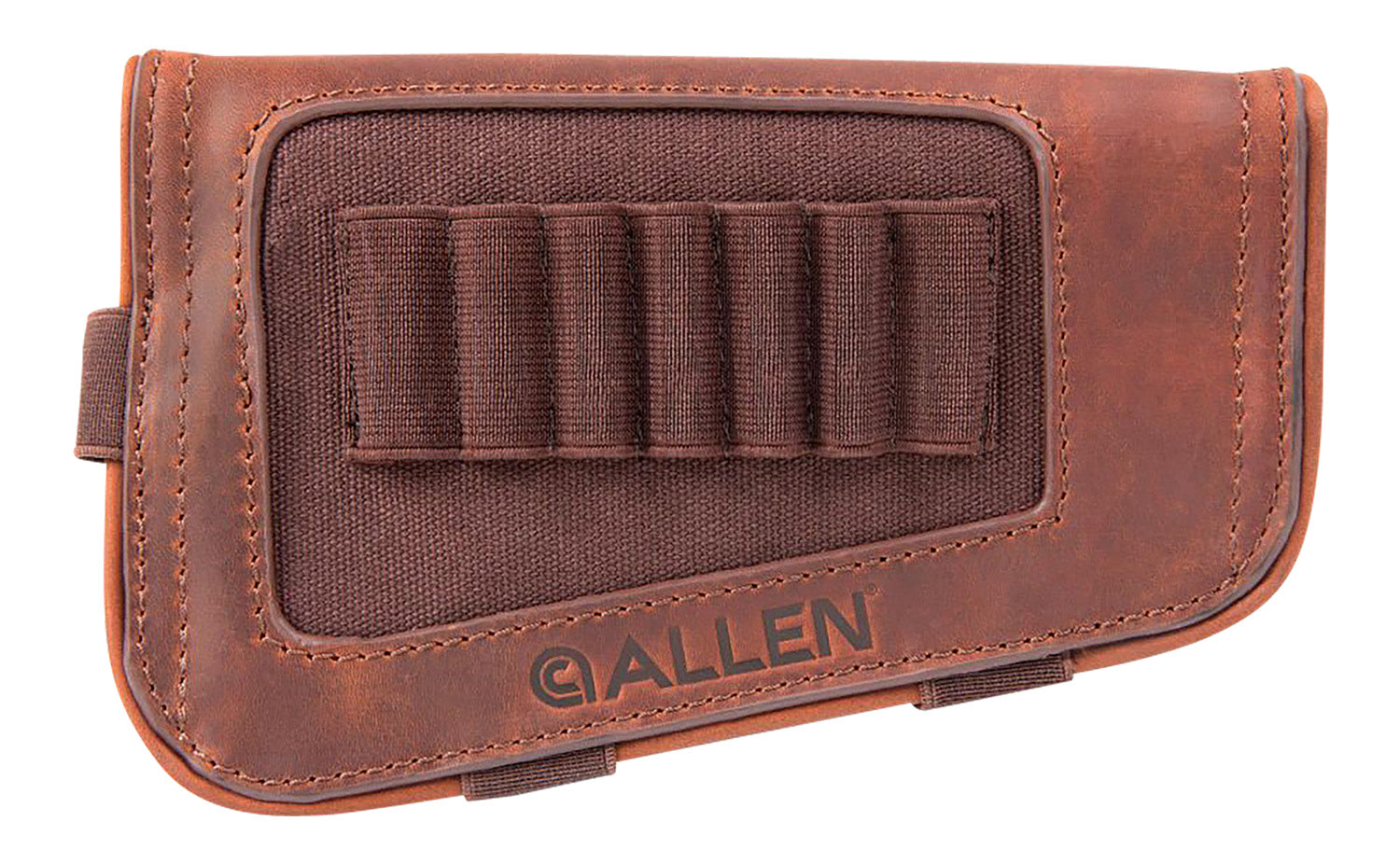 Allen 8517 New Castle Leather Buttstock Cartridge Carrier 7 Round Rifle Mount