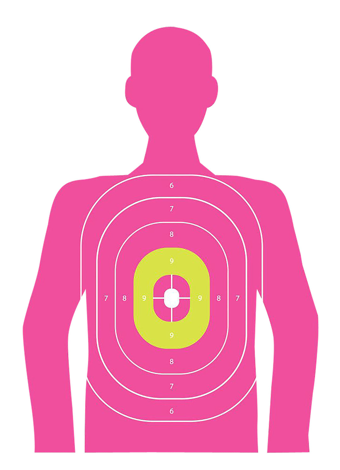 EZ-Aim 15646 Fun Pink Silhouette Paper Target, 12" x 18", 8 Per Pack