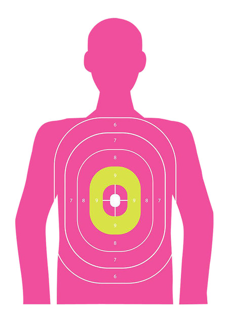 EZ-Aim 15646 Fun Pink Silhouette Paper Target, 12" x 18", 8 Per Pack