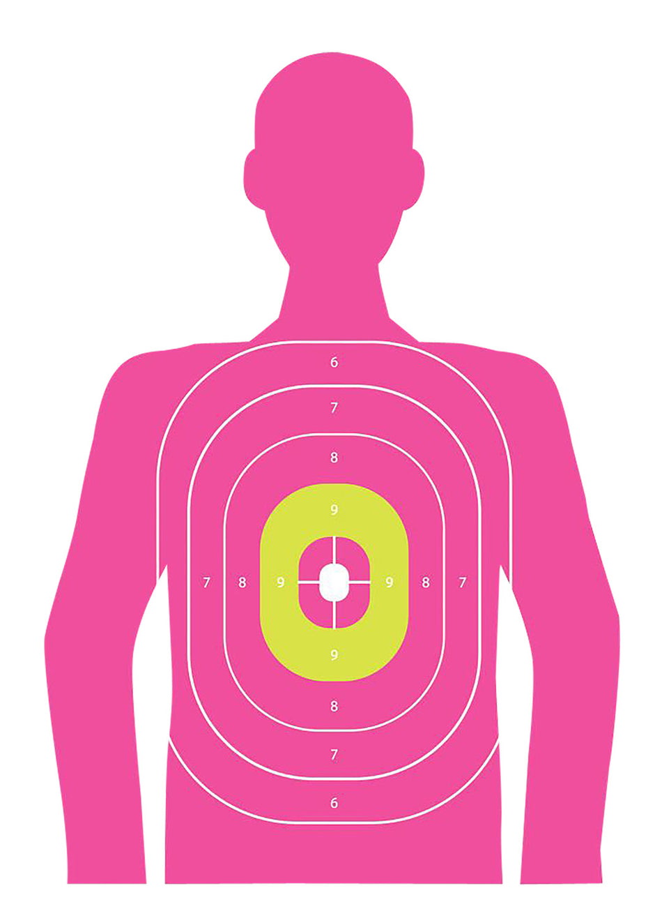 EZ-Aim 15646 Fun Pink Silhouette Paper Target, 12" x 18", 8 Per Pack