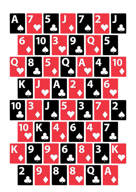 EZ-Aim 15655 Fun House of Cards Wall Paper Target 23" x 35" Black/Red/White 3-Pack