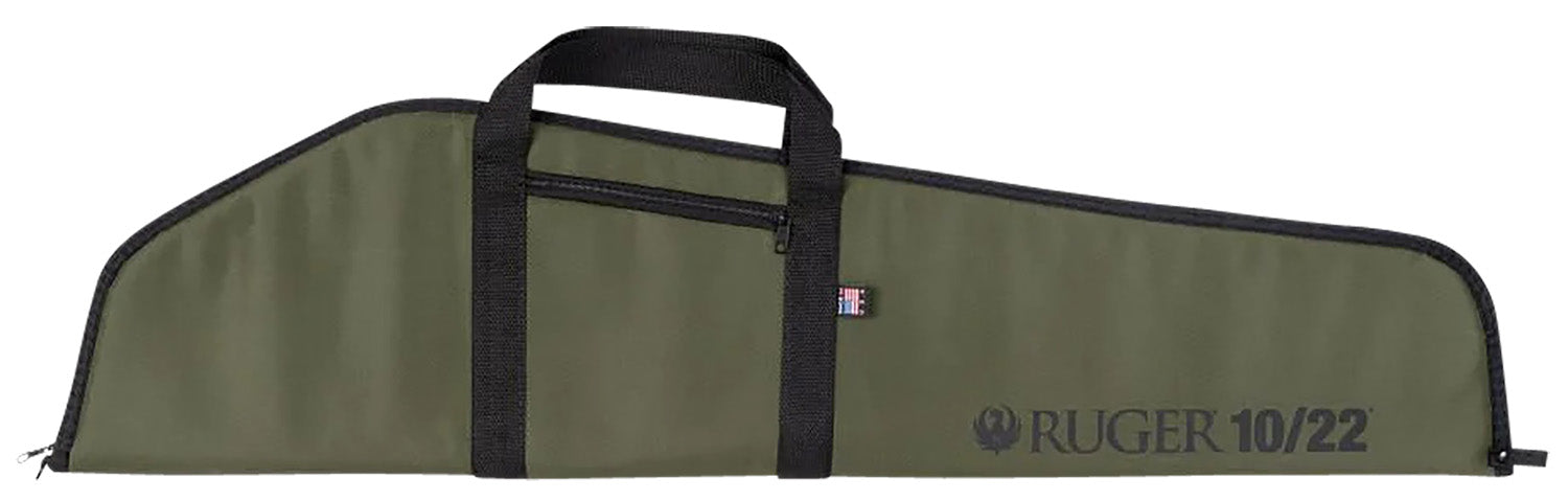 Ruger 10/22 40" Olive Soft Rifle Case Lockable D-Ring Zipper with Ruger Logo