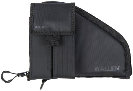 Allen 78-7 Compact Pistol Case with Detachable Mag Pouch Black Nylon 8"