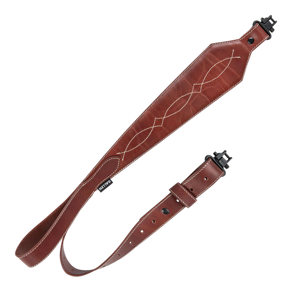 Heritage Cases Western Scallop Leather Sling Brown 28"-35" Adjustable Rifle