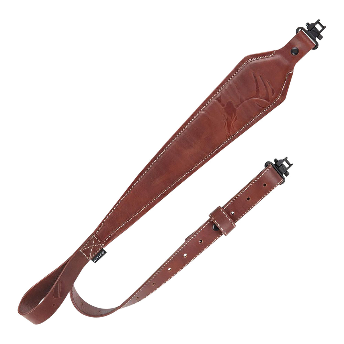 Heritage Cases Deer Deboss Leather Sling Brown 28"-35" Adjustable Rifle