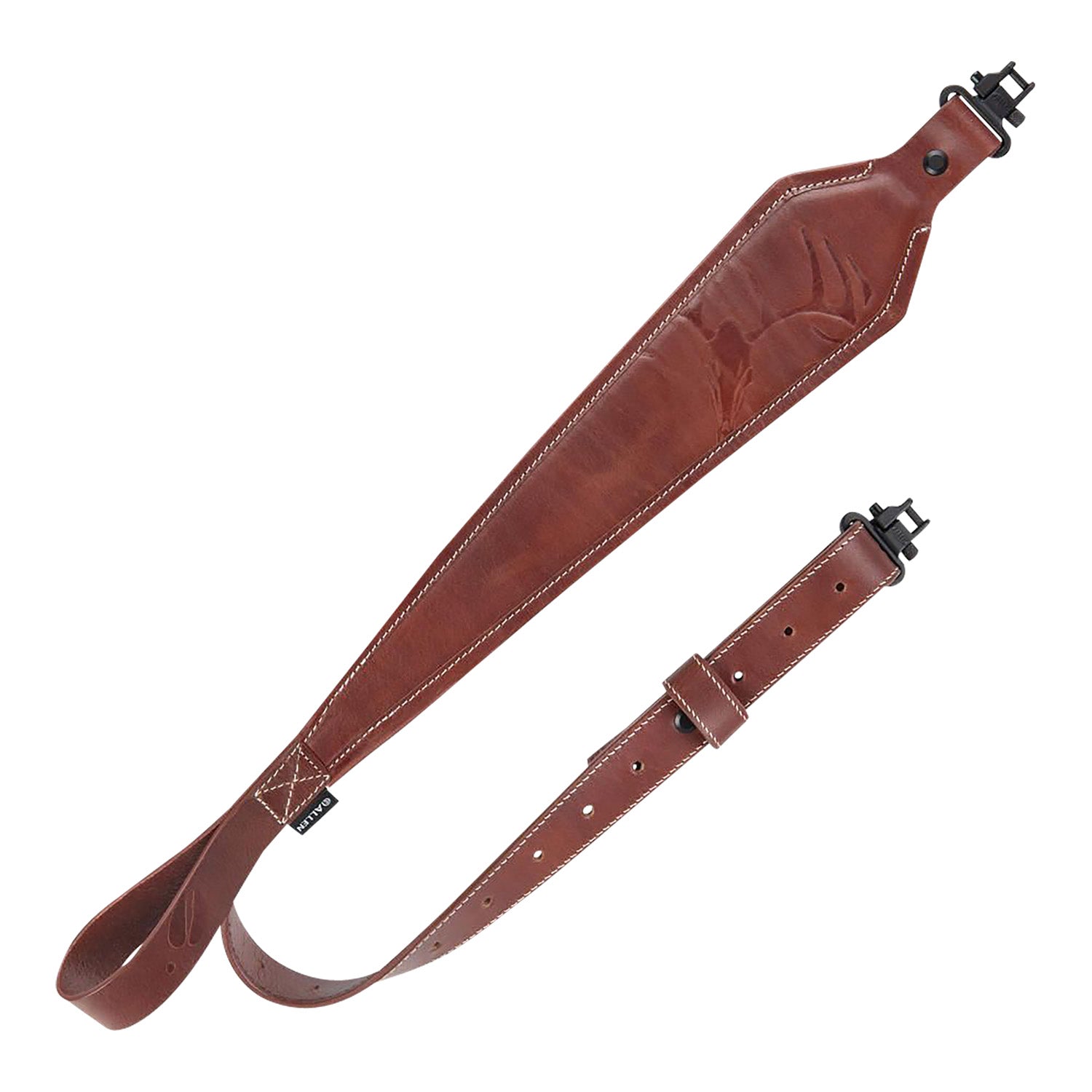 Heritage Cases Deer Deboss Leather Sling Brown 28"-35" Adjustable Rifle