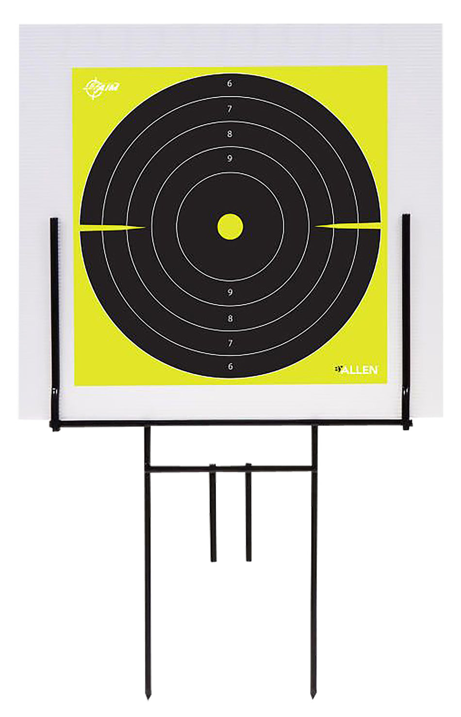 EZ-Aim 15309 Black Steel Portable Shooting Range Target Stand with 2 Paper Targets
