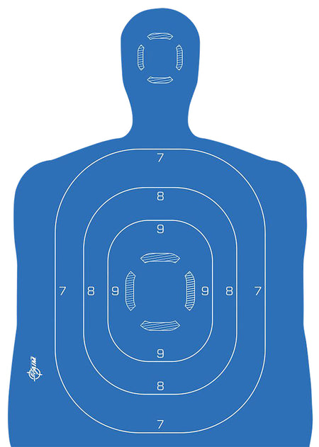 EZ-Aim 15579 Self-Adhesive Reactive Silhouette Paper Target Kit with Corrugated Backer