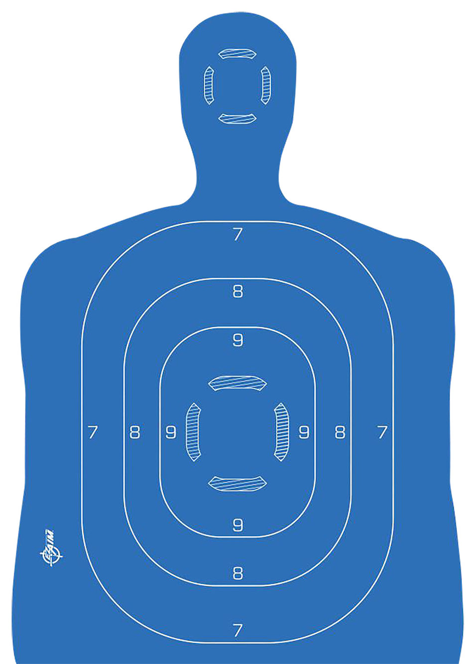 EZ-Aim 15579 Self-Adhesive Reactive Silhouette Paper Target Kit with Corrugated Backer
