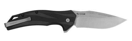 Kershaw Lateral 1645 Full Size Assisted Open Drop Point 8Cr13MoV Stonewashed Blade, Gray Nylon Handle & Extra-Deep-Carry Clip