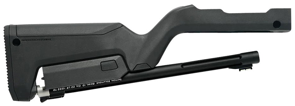 Tactical Solutions X-Ring Takedown Barrel & Magpul Backpacker Stock Combo 22 LR 16.5" Matte Black Fluted Threaded Fiber Optic Ruger 10/22 Takedown