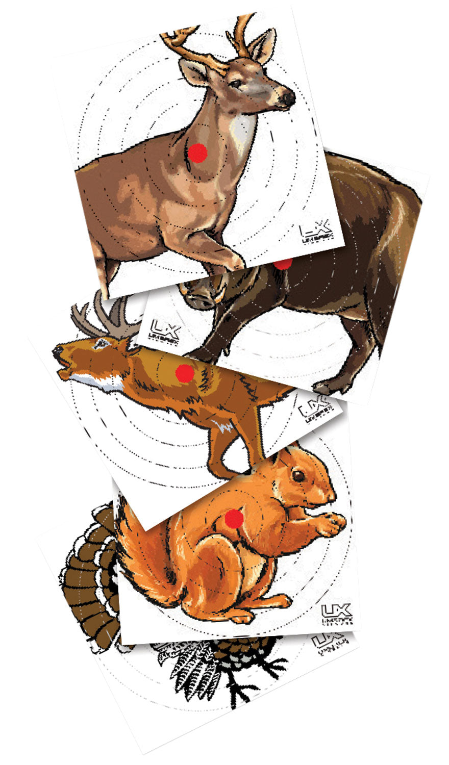 Umarex 2218076 Heavy Paper Animal Targets Air Rifle Multi-Color 100 Count