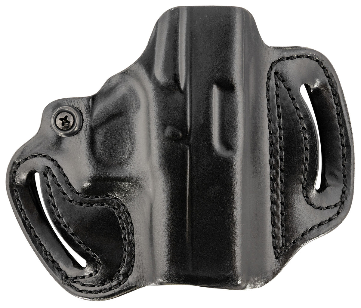 DeSantis Mini Slide OWB Black Leather Belt Slide Holster Glock 43/43X/48 1.75" Belt RH