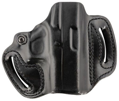 DeSantis Mini Slide OWB Black Leather Belt Slide Holster Glock 43/43X/48 1.75" Belt RH