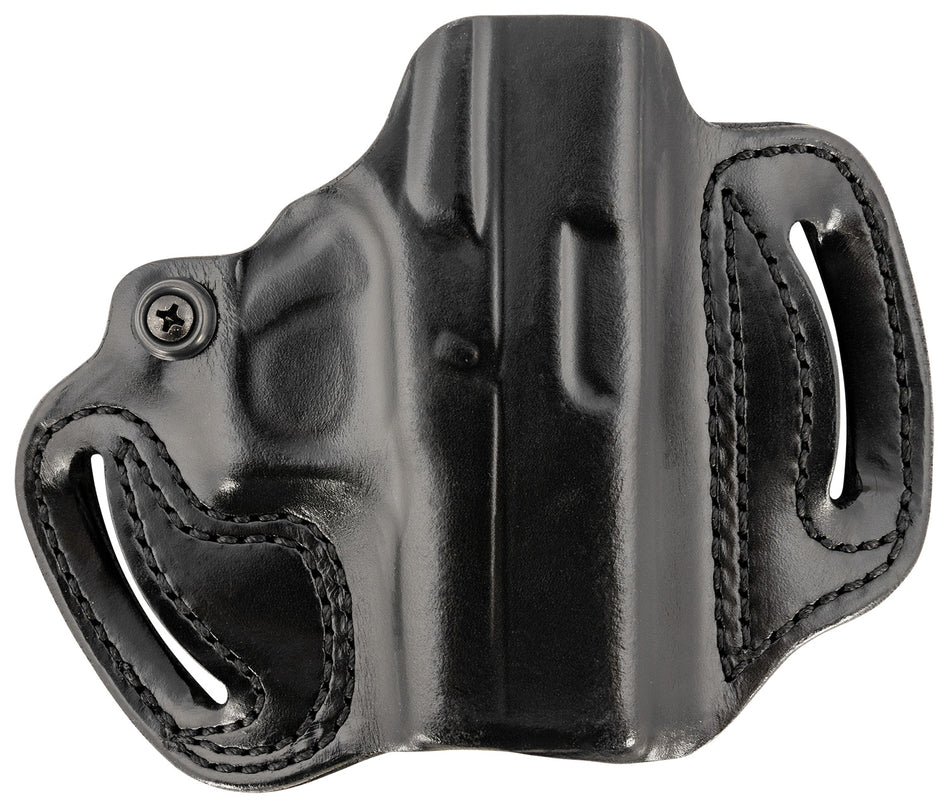 DeSantis Mini Slide OWB Black Leather Belt Slide Holster Glock 43/43X/48 1.75" Belt RH
