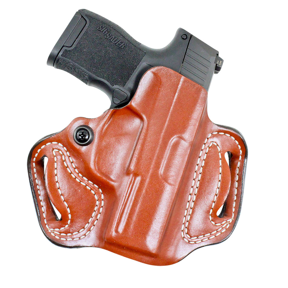 DeSantis Mini Slide OWB Holster Tan Leather Fits Sig P365 1.75" Belt Right Hand