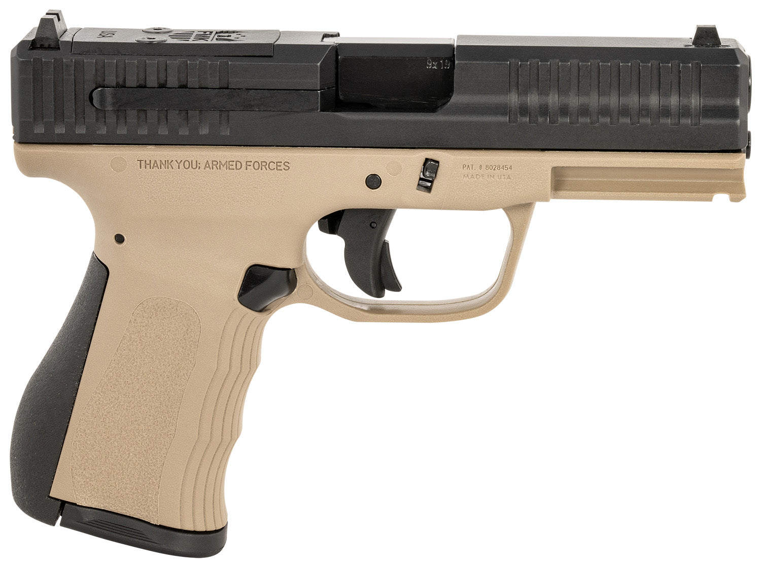 FMK G3 9mm Luger Pistol, 14+1 Capacity, 4" Stainless Barrel, Optic-Cut Slide, Flat Dark Earth Frame