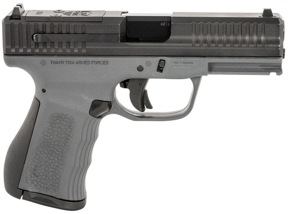 FMK G3 9mm Luger Pistol, 14+1 Capacity, 4" Stainless Barrel, Optic-Cut Slide, Dark Gray Frame