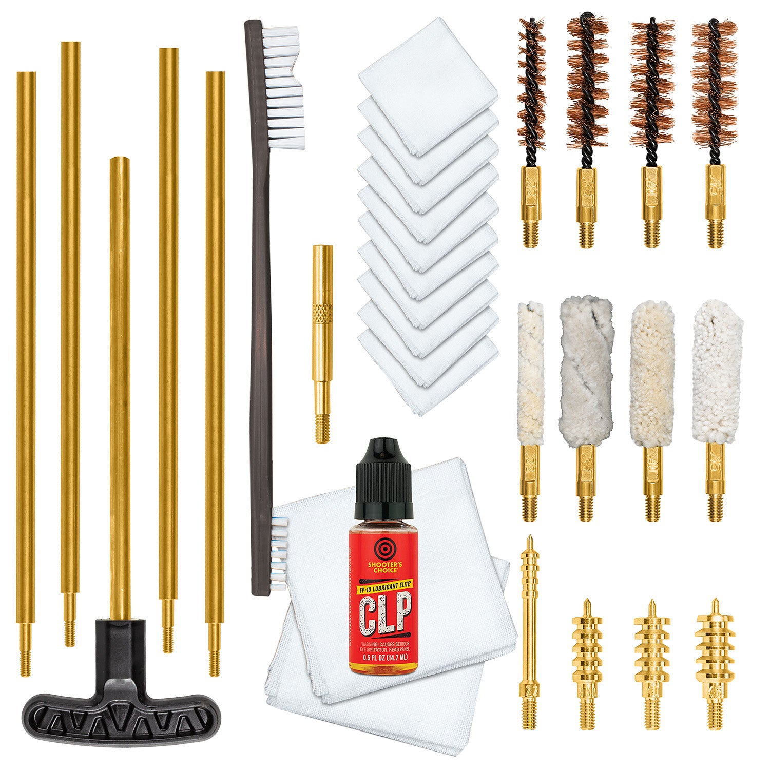 Otis FGSRSMCP Multi-Caliber Pistol Maintenance Cleaning Kit with Brass Rods