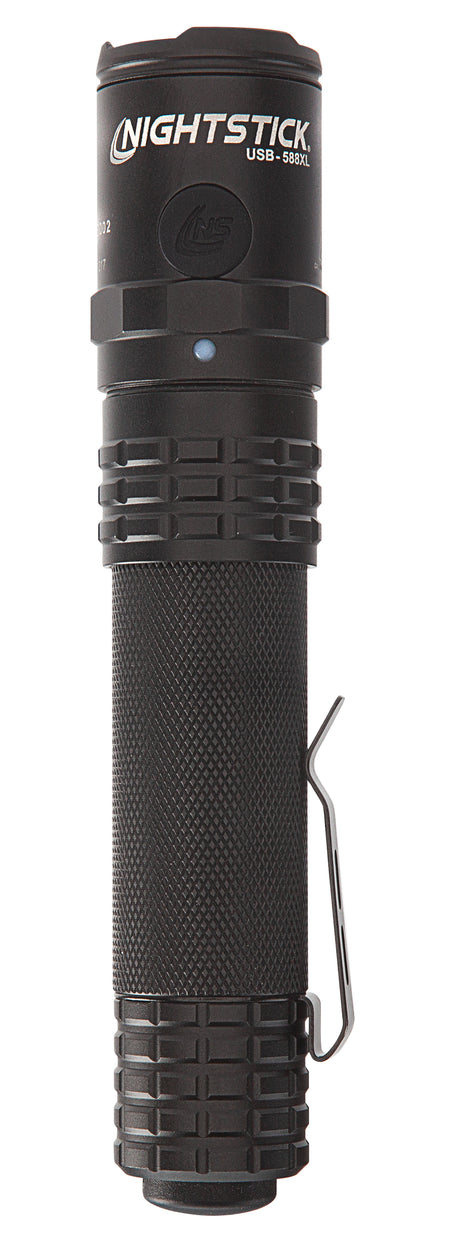 Nightstick USB-588XL Dual-Light Tactical Flashlight 1100/850 Lumens Rechargeable USB-C Black Anodized