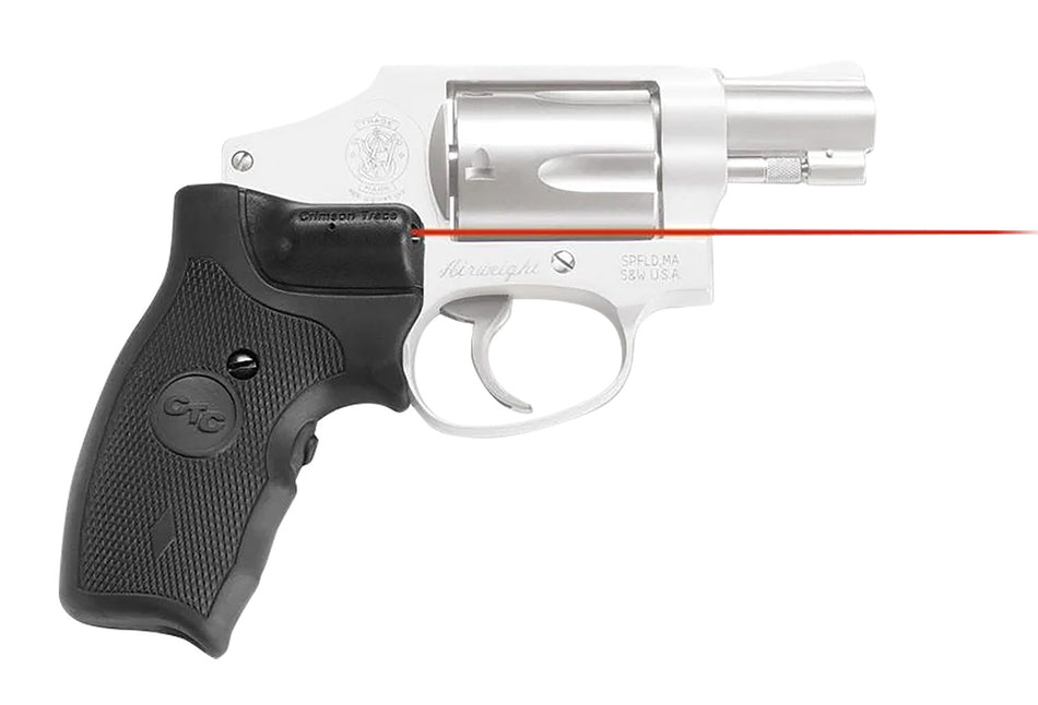 Crimson Trace Lasergrips 011150 Red Laser for S&W J-Frame Round Butt, Extended Polymer