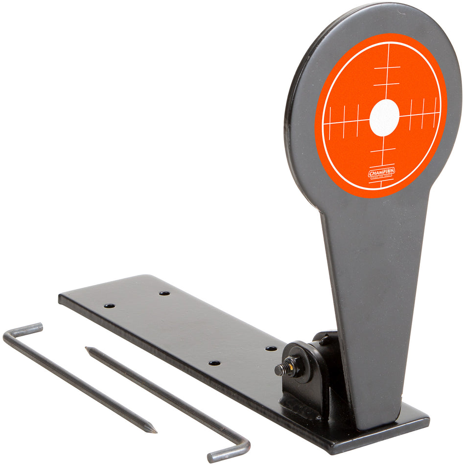 Champion Gong Popper Rimfire Steel Shooting Target Orange Standing Includes Ground Stakes