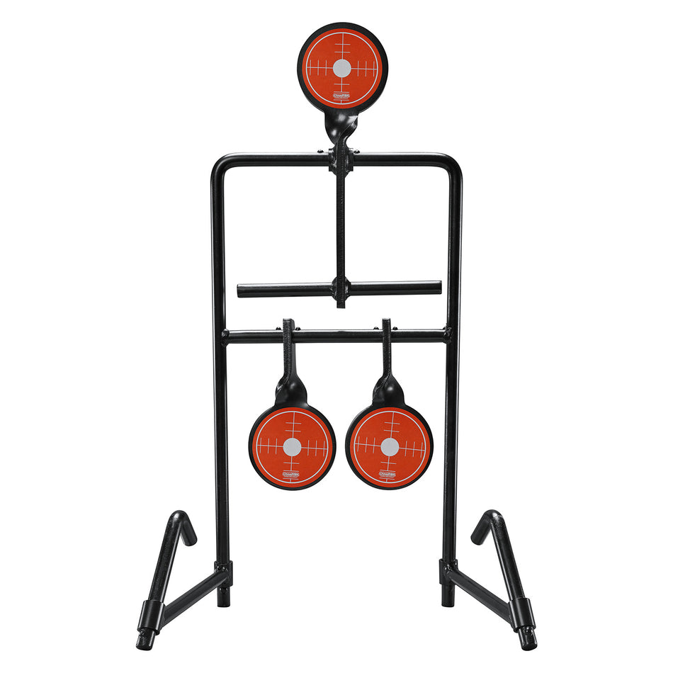 Champion Triple Gong Auto Reset Handgun Steel Shooting Target Black/Orange 3-Piece