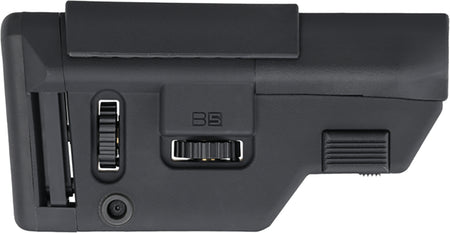 B5 Systems Black Precision Collapsible Stock with Cheek Riser for AR-Platform