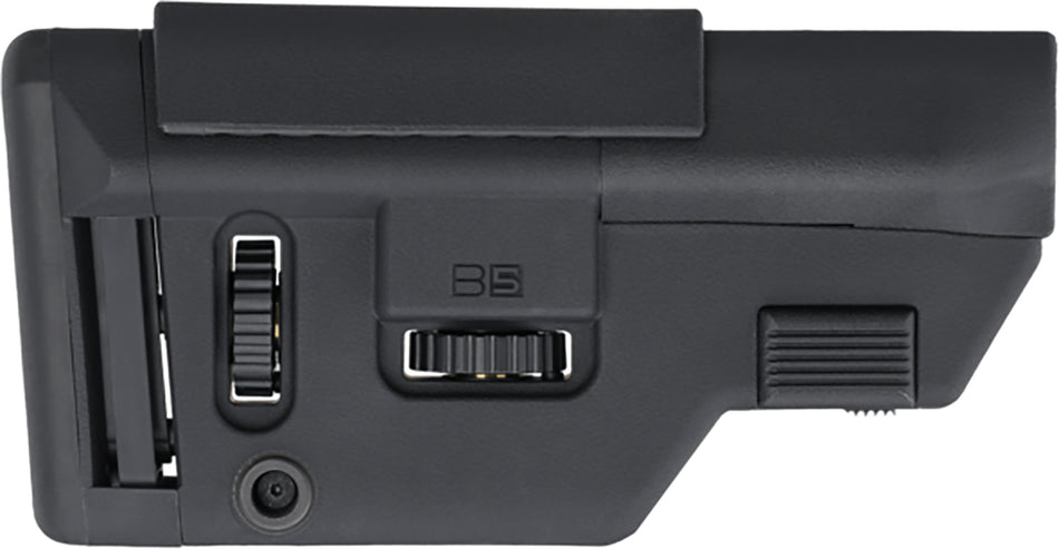 B5 Systems Black Precision Collapsible Stock with Cheek Riser for AR-Platform