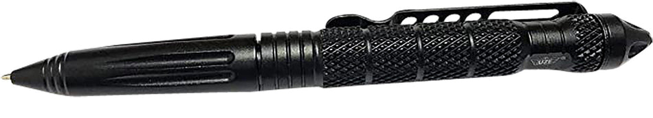Uzi UZITACPEN2BK Defender Black Aluminum Tactical Pen with Glass Breaker