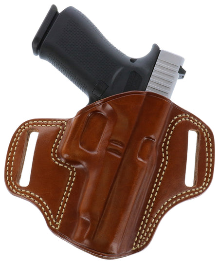 Galco CM270 Combat Master Outside Waistband Tan Leather Pancake Holster Browning Hi-Power SA-35 MC P35 RH