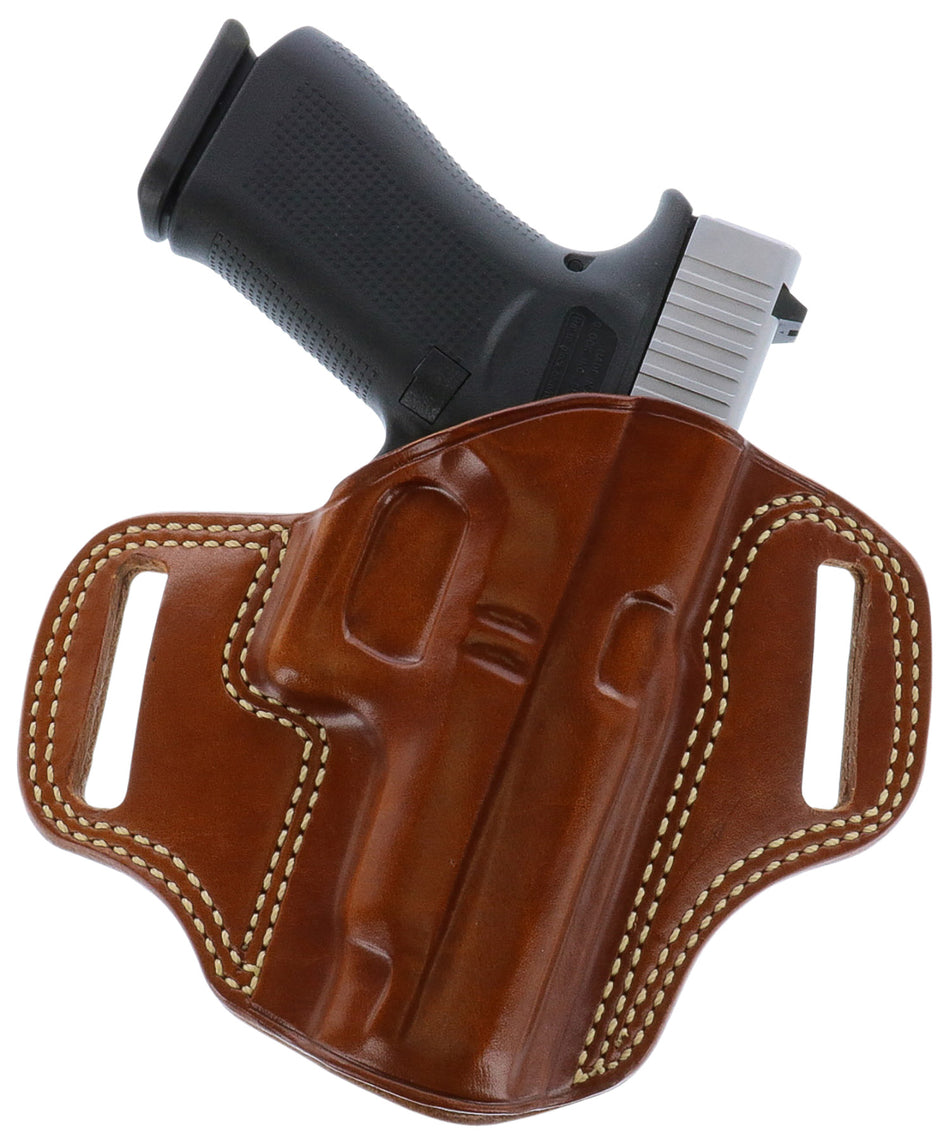 Galco CM270 Combat Master Outside Waistband Tan Leather Pancake Holster Browning Hi-Power SA-35 MC P35 RH