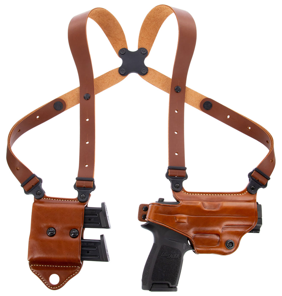 Galco Miami Classic II MCII820 Shoulder System Tan Leather Fits Sig P320/M17/M18/Taurus G3C Right Hand
