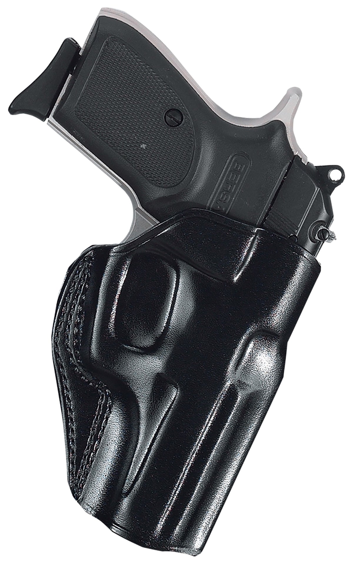 Galco Stinger SG858B Black Leather OWB Belt Slide Fits S&W M&P .380 Shield EZ 3-3.30" Barrel RH