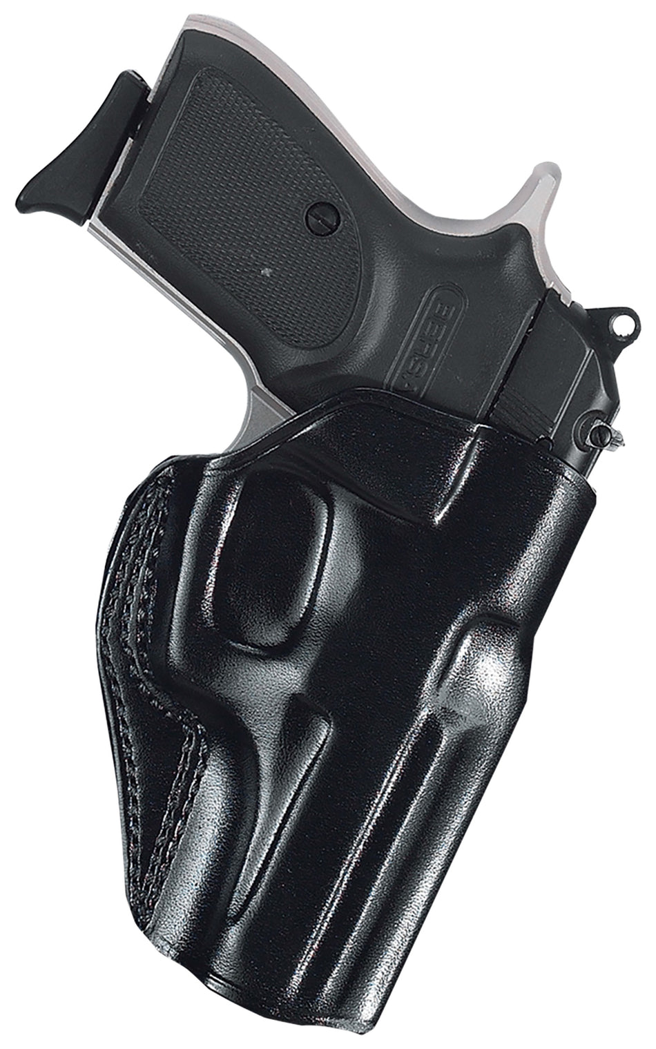 Galco Stinger SG858B Black Leather OWB Belt Slide Fits S&W M&P .380 Shield EZ 3-3.30" Barrel RH