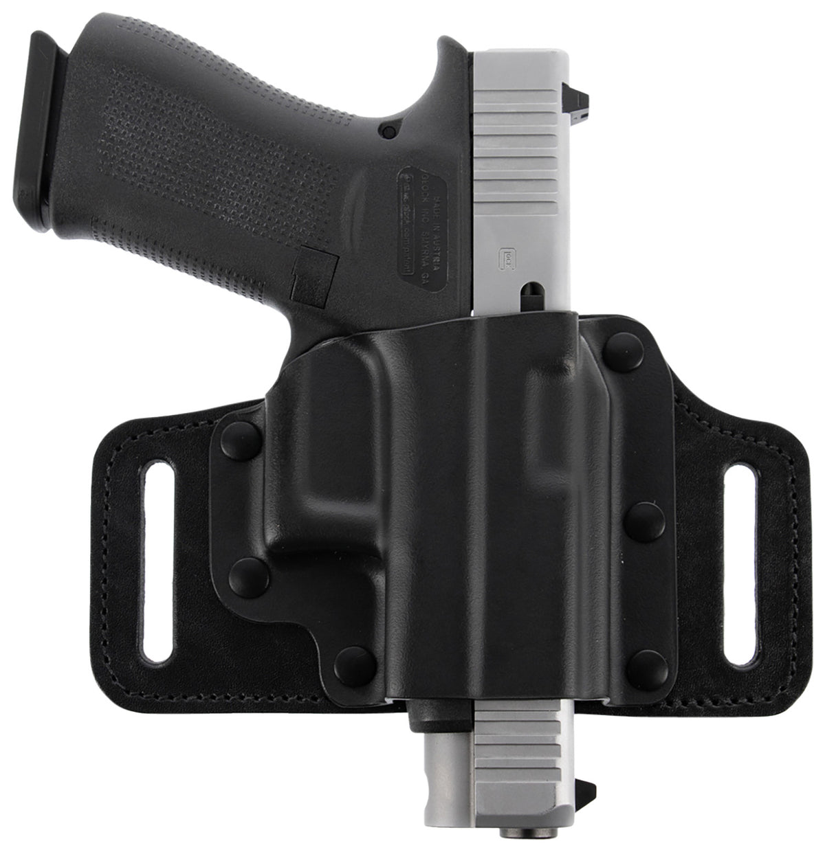 Galco TacSlide TS428B Black Kydex/Leather OWB Belt Slide Fits HK VP9/P30/USP 9/40/45 Right Hand