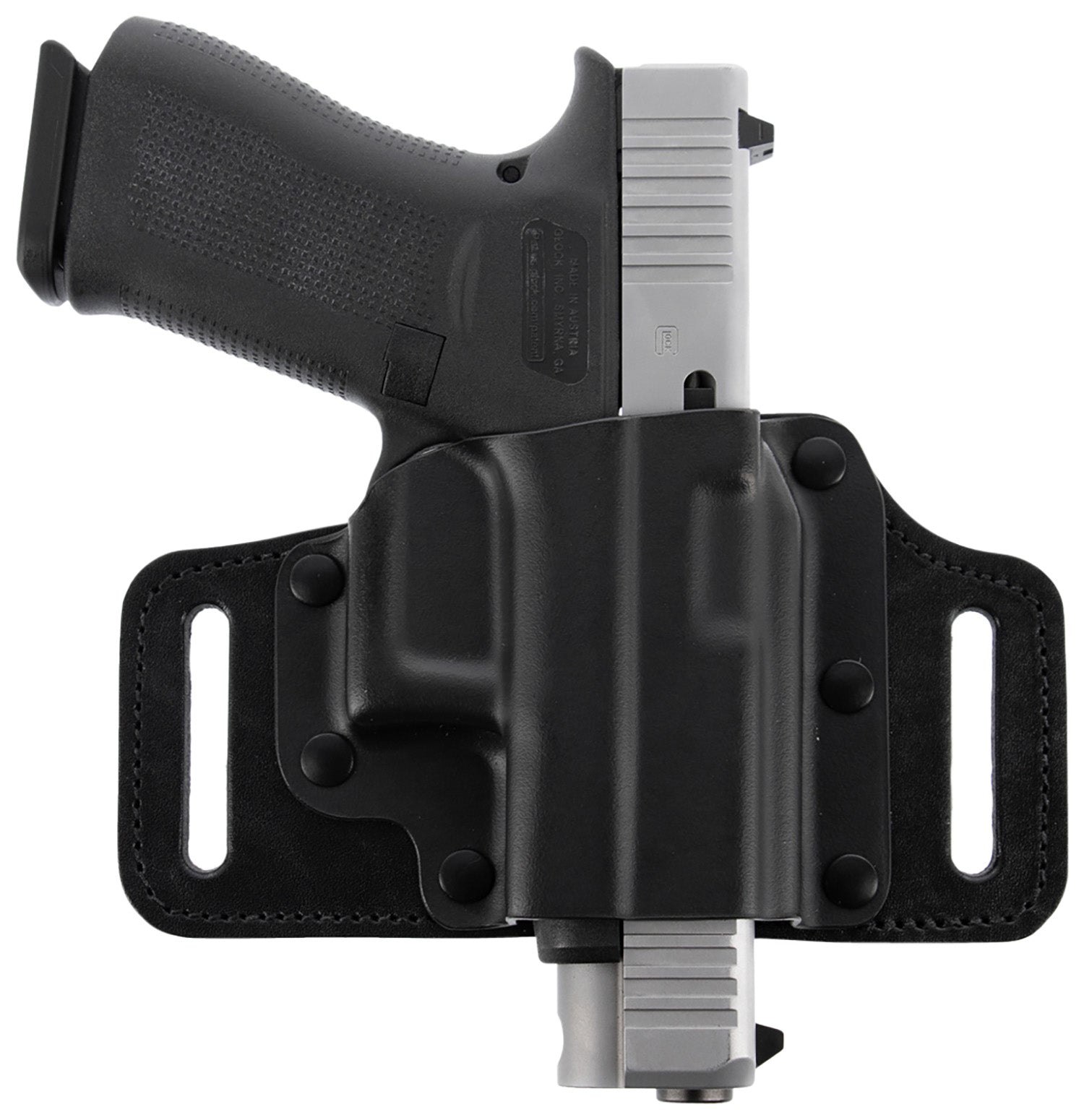 Galco TacSlide TS428B Black Kydex/Leather OWB Belt Slide Fits HK VP9/P30/USP 9/40/45 Right Hand