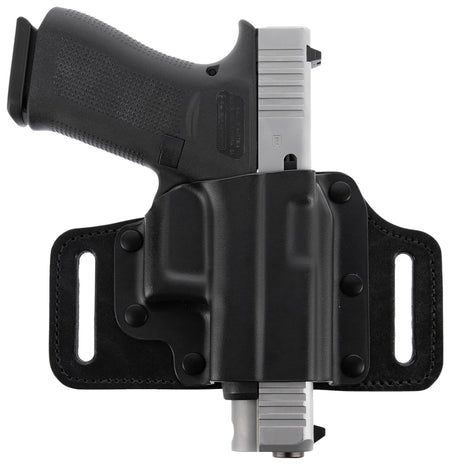 Galco TacSlide TS428B Black Kydex/Leather OWB Belt Slide Fits HK VP9/P30/USP 9/40/45 Right Hand
