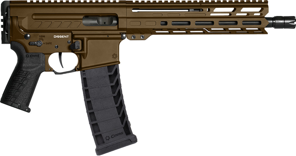 CMMG Dissent MK4 9mm Luger Pistol, 33+1 Capacity, 10.50" Barrel, Midnight Bronze, M-LOK Handguard