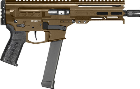 CMMG Dissent MKGS 9mm Luger Pistol 33+1, 6.5" Midnight Bronze Receiver, M-LOK Handguard, TriggerTech Trigger